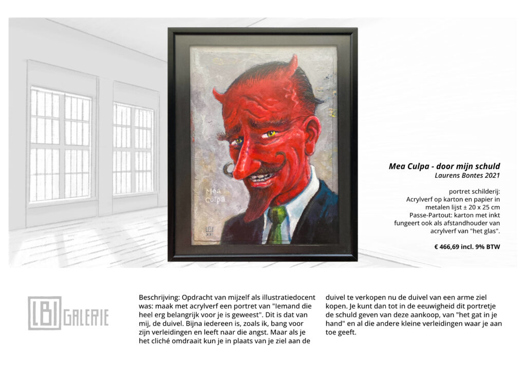 Mea Culpa schilderij Laurens Bontes illustratie copyright