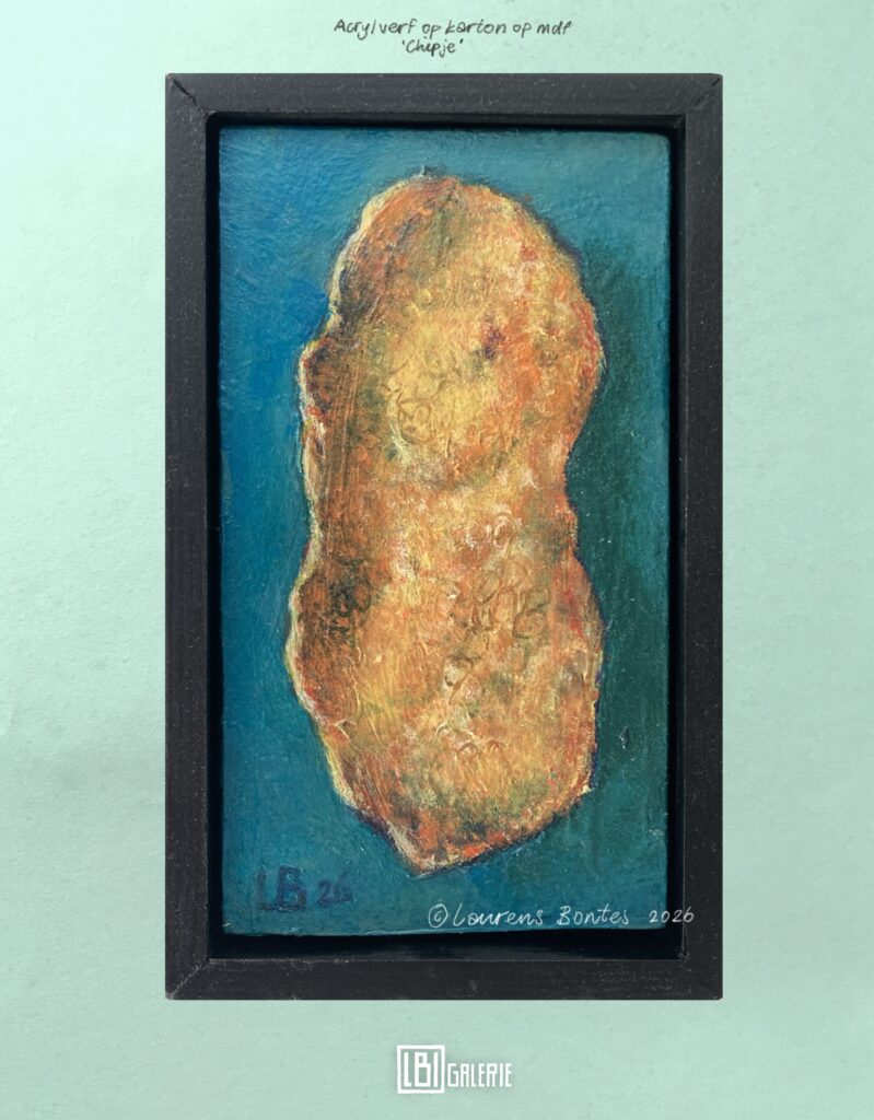 Acrylschilderij “Chipje” 
Wil je paprika of gewoon?
©Laurens Bontes illustrati